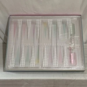 SunnyLife Tabletop Backgammon Set Aurora Lucite 20" x 16" NEW - Picture 1 of 22