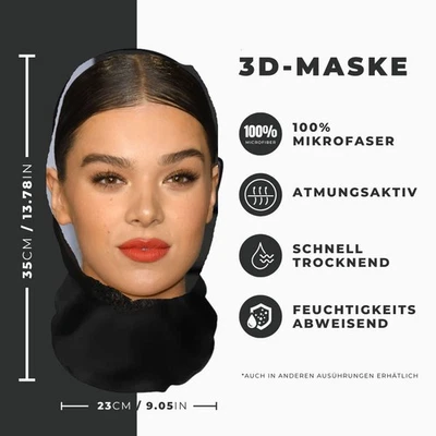 Realistische  3D-Druck Vollgesichtsmaske – Atmungsaktiv, Witz - Bild 1 von 3