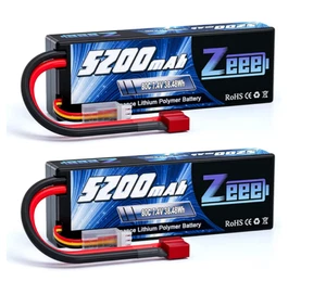 2pk Zeee Power 11.1V 80C 5200mAh 57.72wh Batteries for RC NEW OPEN BOX - Picture 1 of 4