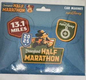 2025 RUN DISNEY Disneyland Half Marathon Mickey Mouse Car Magnet NEW! - Picture 1 of 2