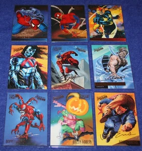 1995 Fleer Ultra Spiderman Gold Foil Signature Series Cards x 9 - Picture 1 of 2