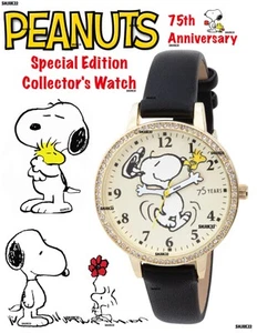 Orologio da collezione PEANUTS 75th Anniversary Accutime Sparkling ft. Snoopy - NUOVO - Foto 1 di 11