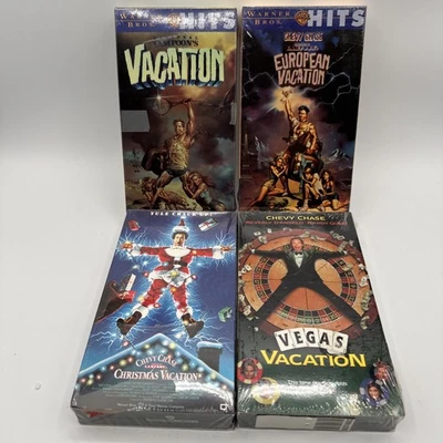 National Lampoon's Vacation VHS Lot  4 Sealed Chevy Chase Movies Vegas Christmas - Image 1 of 4