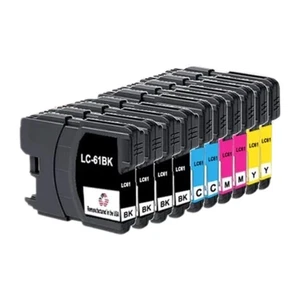 Compatible Ink Cartridge For Brother LC61 4Black, 2 (Cyan, Magenta, Yellow)-USA - Picture 1 of 2