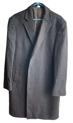 Saks Fifth Avenue Cashmere Classic Business Formal Winter Coat Overcoat 44L - Image 1 of 4