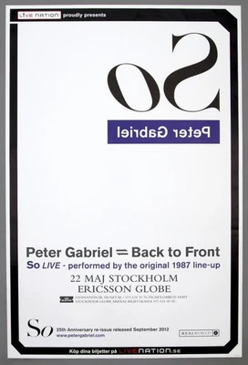 PETER GABRIEL – rare original Stockholm 2014 concert poster - Image 1 of 3