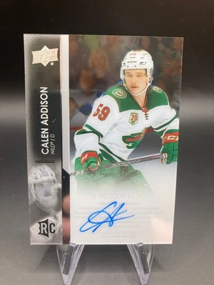 Calen Addison 2021-22 Upper Deck Clear Cut Hockey- (#CC-DD) ROOKIE Auto !! - Image 1 of 2