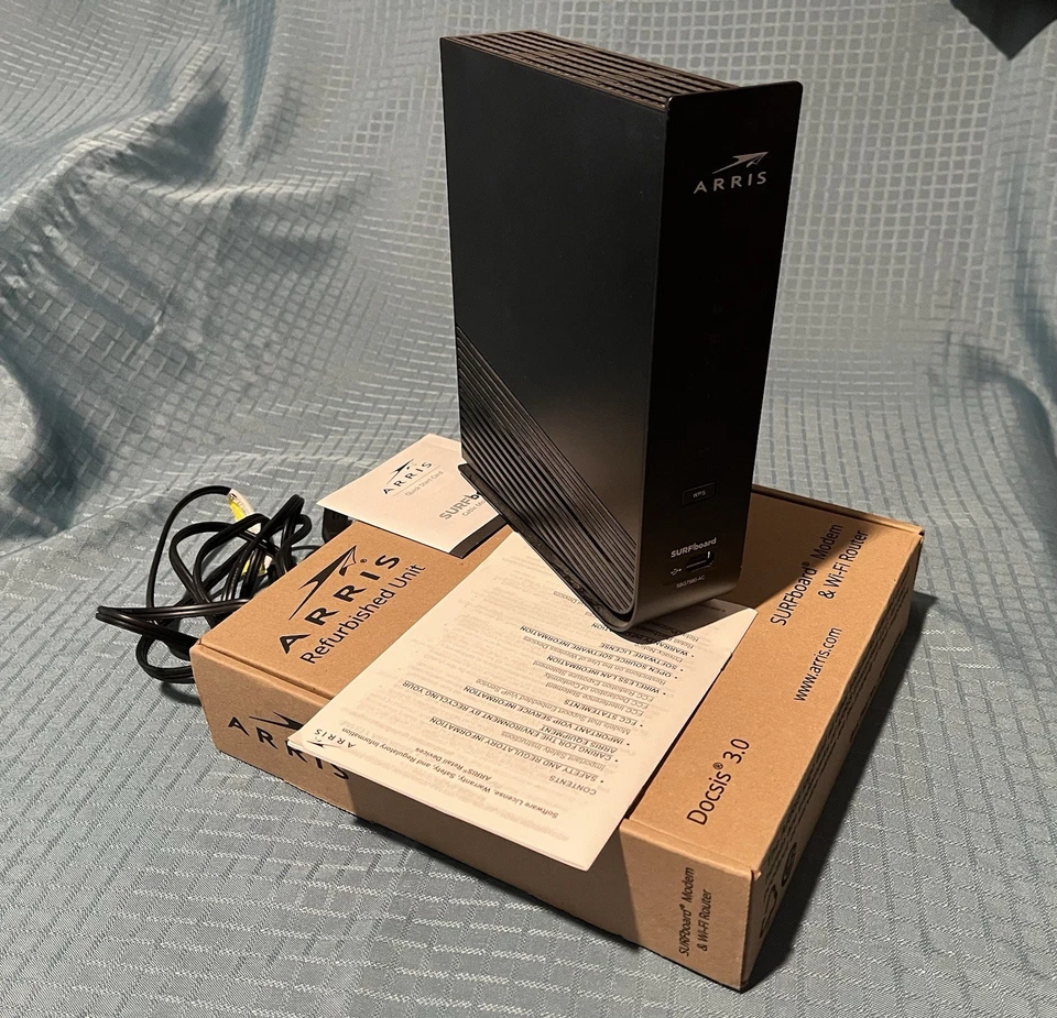 MODELO DE TABLA DE SURF ARRIS: MÓDEM CABLE SBG7580-AC DOCSIS 3.0 Y ROUTER WIFI 1750 MBPS Foto 1 de 1