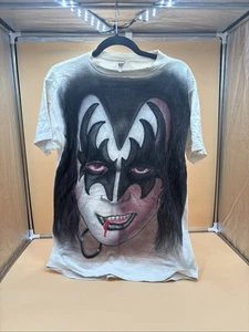 Kiss Gene Simmons T-Shirt Airbrush Art Gr. Medium **DEFEKT** Lesen - Bild 1 von 6