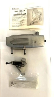 OS MAX 120 AX RC AIRPLANE MUFFLER ONLY WITH HARDWARE SCREWS MANUAL - Image 1 of 3