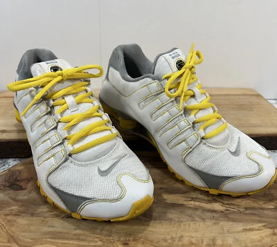 Nike Womens Shox NZ NIKEiD 445485 992 White / Yellow / Gray - Size: 8 Customized - Image 1 of 4