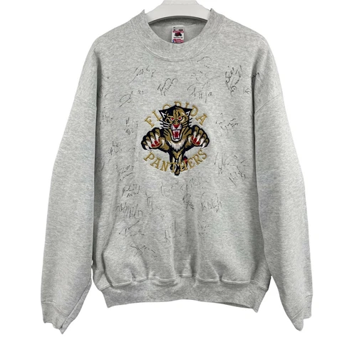 Vintage NHL Florida Panthers Sweatshirt Team Autographs Adult XL Made in USA Cover