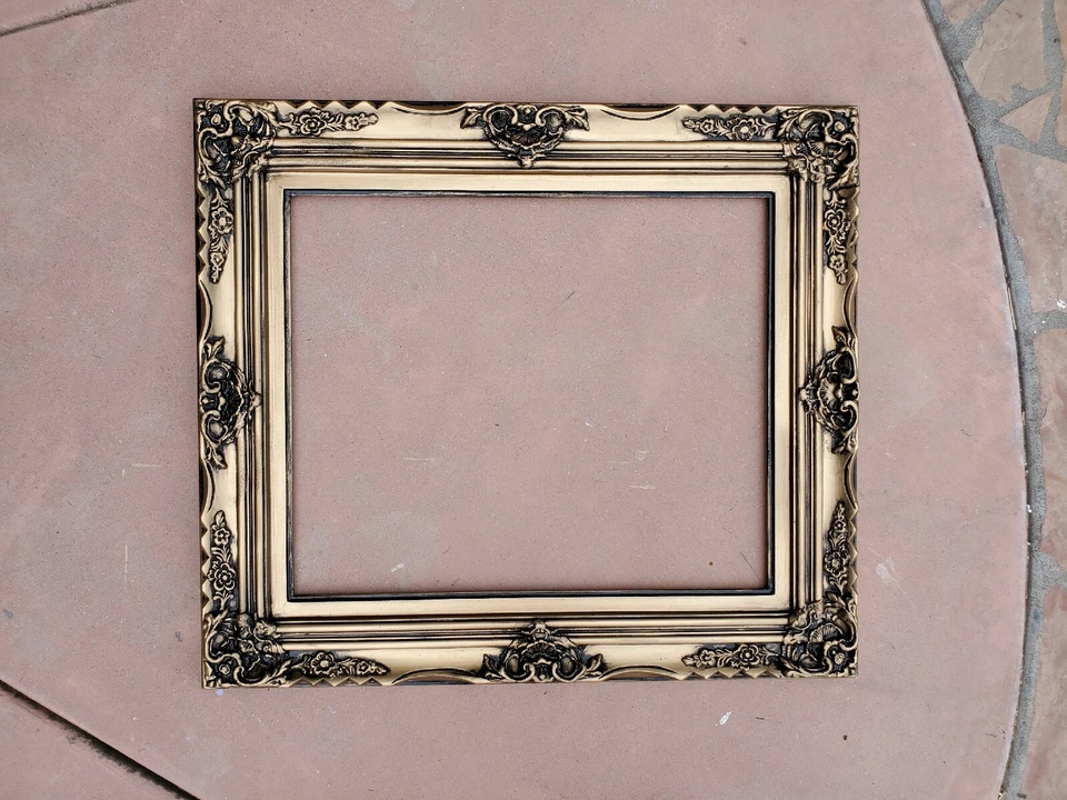 Marco dorado vintage 20x24 para cuadros impresión artística lienzo pared hogar ideas Foto 1 de 4