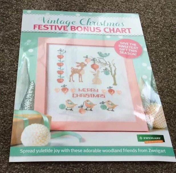 Zweigart woodland friends Christmas pattern  Cross stitch chart only / 59 - Image 1 of 1