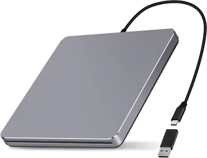 External DVD Drive USB C SuperDrive for Apple, Slot-in CD Drive for Mac Portable - Picture 1 of 24