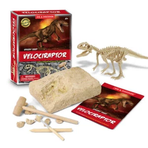 Dinosaur Velociraptor Digging Kit Assemble Excavation Archeology Children Fossil - Picture 1 of 7