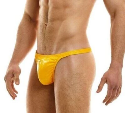 Modus Vivendi Pleasure Thong Roomy Pouch Mat Rubber Yellow Thongs 22222 B72 - Image 1 of 4