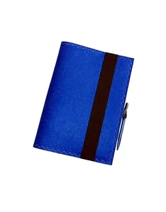 Schreibmappe A4 aus Filz blau/grau mit Block - Bild 1 von 3