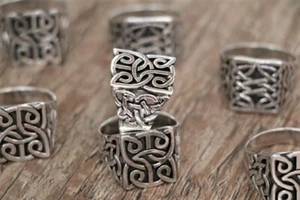 Venta al por mayor 9 piezas anillos de plata de ley para hombre tallado 97gr de cierre de tienda - Imagen 1 de 11