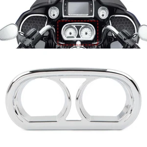 Motorcycle Chrome Gauge Bezel Trim Kit Fit Harley Road Glide FLTRX 2015-Later - Picture 1 of 8