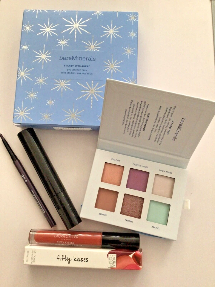 Bare Minerals Starry Eyes Ahead Eye Makeup Trio +  Geller Lip Gloss - Image 1 of 1