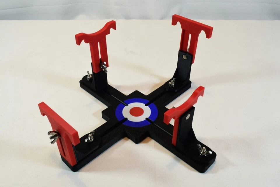 Model Aircraft Jig Paint Stand With Dual Support Size Options - Black - Image 1 of 4