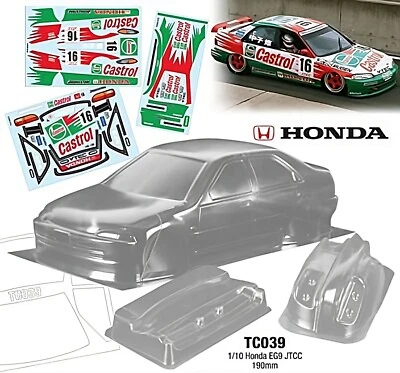 1/10 Onroad Rc Car Clear Civic Body Shell For Traxxas 4tec Kyosho Fazer Sakura - Image 1 of 3