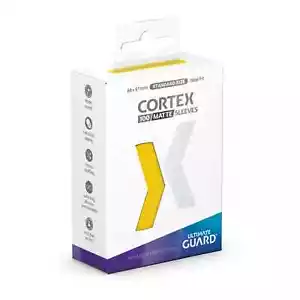 100 ULTIMATE GUARD CORTEX YELLOW MATTE STANDARD SIZE Card SLEEVES Deck Protector - Picture 1 of 4