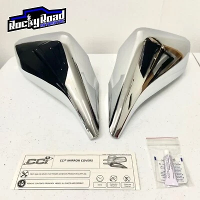 Chrome Full Mirror Covers Cap Caps (Left & Right) for 2010-2015 Chevrolet Camaro - Image 1 of 4