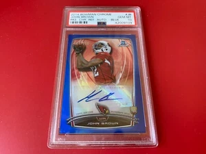Tarjeta de novato John Brown 2014 Topps cromado refractor/199 PSA 10 - Imagen 1 de 2