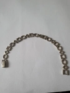 ESPRIT 925er Silber Armband Kreise Viereckige 17cm - Bild 1 von 5