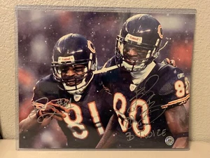 Bernard Berrian & Rashied Davis Signed Chicago Bears 11x14 Photo LOF - Picture 1 of 5