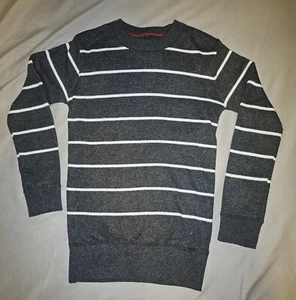 Faze 1 boys size 7 T pullover  white striped black sweater - Picture 1 of 9