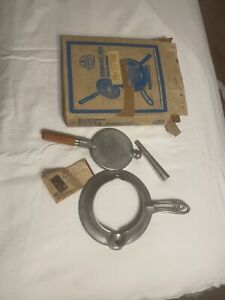Vintage Nordic Ware Scandinavian Krumkake Iron With Rolling Cone Wooden Handles