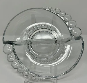 Duncan Miller Teardrop #301 Glass Divided 2 Section Relish Nut Dish Bowl - Picture 1 of 3