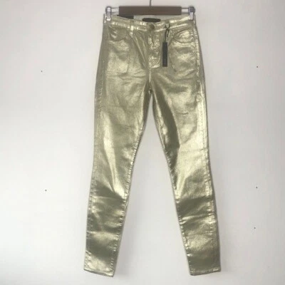 Pantalones de pana Messaline dorados acanalados ajustados tiro alto marca J Maria talla 25 nuevos con etiquetas Foto 1 de 4