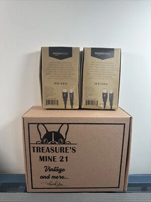 LOT 2 AmazonBasics PC045 16ft USB 2.0 Male to B Male Cable NEW(R390) - Image 1 of 4