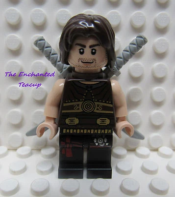 Lego Minifig Prince of Persia Dastan with 2 Light Gray Swords - New - Image 1 of 2