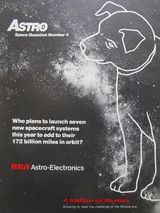 6/1981 PUB RCA ASTRO ELECTRONICS SPACE QUESTION 4 DOG CHIEN ORIGINAL AD - Imagen 1 de 1