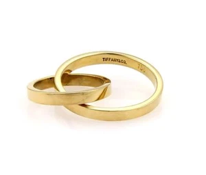 Tiffany & Co. Paloma Picasso Double Flat Circle 18k Yellow Gold Charm Pendant - Picture 1 of 4