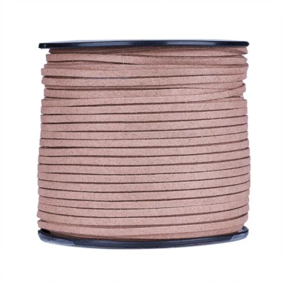 Cordón de gamuza sintética 90M/Rollo Colores 3,0x1,4 mm para rebordear joyas manualidades hacer hágalo usted mismo Foto 1 de 2