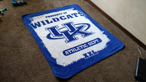 Vintage Kentucky Wildcats Atlectic Dept. XXL Fleece Throw Blanket,60x50! Cover