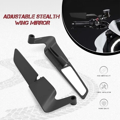 Adjustable Wing Mirrors For BMW G310R F900R F900XR R1200 R1200R R1200RS R1200RT - Image 1 of 4