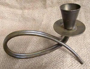 Vintage Mid-Century Modern Bronze Brass Candle Holder - 7" Long - Great Form! - Picture 1 of 8