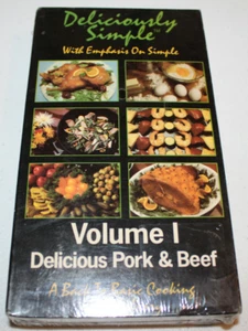 Deliciously Simple Volume 1 Pork & Beef (New Sealed VHS 1990) Basic Cooking - Picture 1 of 2