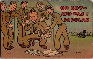 Vintage Postkarte Militär Comic Soldaten JZ4 - Bild 1 von 2