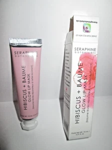Seraphine Botanicals Hibiscus + Baume Glow Lip Mask .51 oz. Full Sz. New Boxed - Picture 1 of 2