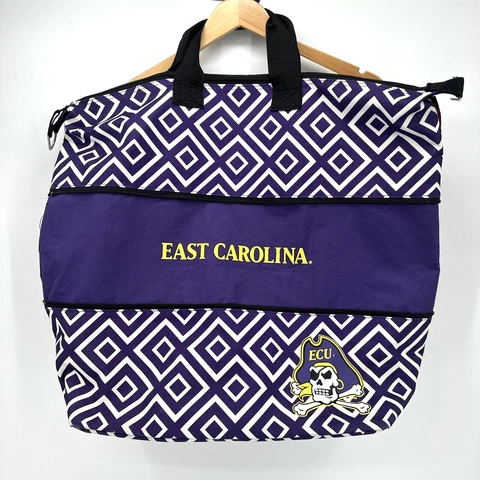 East Carolina University Pirates Expandable Tote Bag Shopping Travel XL Purple Cover