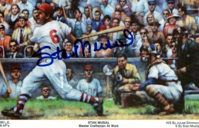THE GREAT Stan The Man Musial autographed card ST LOUIS CARDINALS LEGEND - Image 1 of 2