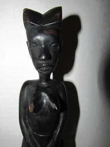 ANTIQUE VINTAGE HAND CARVED WOODEN AFRICAN FIGURE STATUE SCULPTURE FOLK ART #2 - Picture 1 of 4